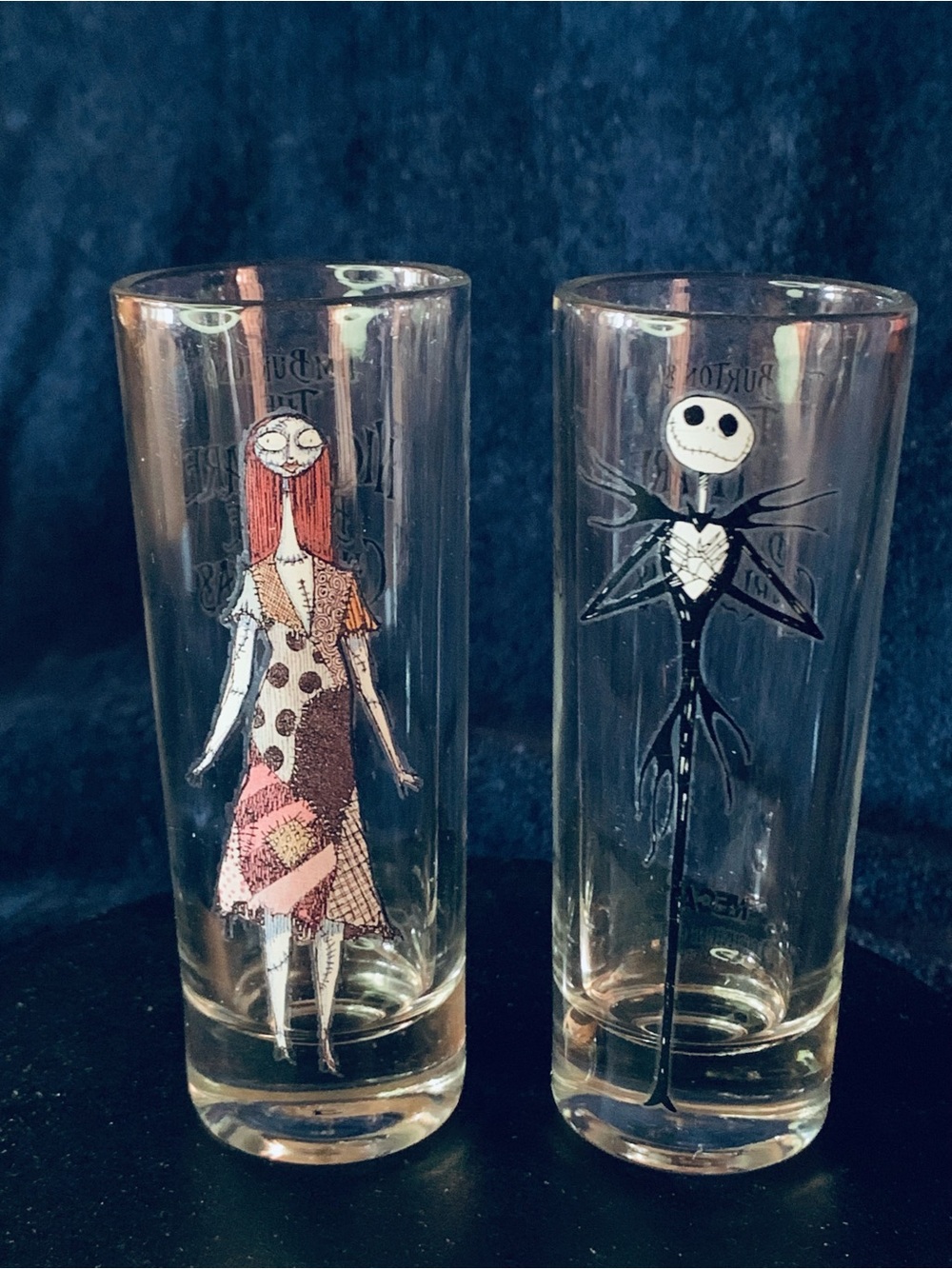 Tim Burton’s Nightmare Before Christmas Shot Glasses-Set of 2. Jack & Sally